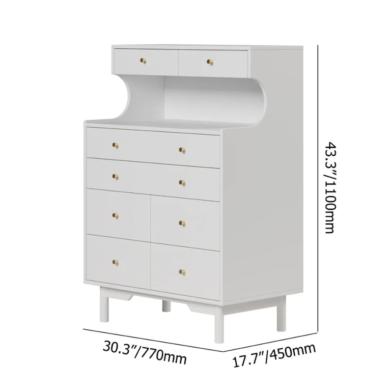 صورة خزانة وأدراج سيرا – تخزين راقٍ من الخشب الطبيعي