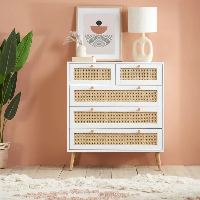 Picture of Liora –Chest in Natural Wood & Rattan