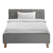 Picture of Nora Tufted Natural wood Bed