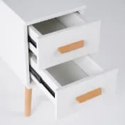 Picture of Monumo Natural Wood Side table  - 2 drawers