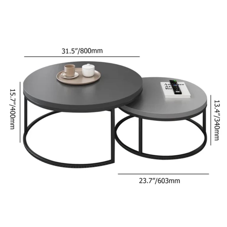 Picture of Fero Modern Natural Wood Coffee Table - 2 pieces