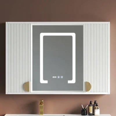 Picture of Helen lighted bathroom mirror with moving back storage