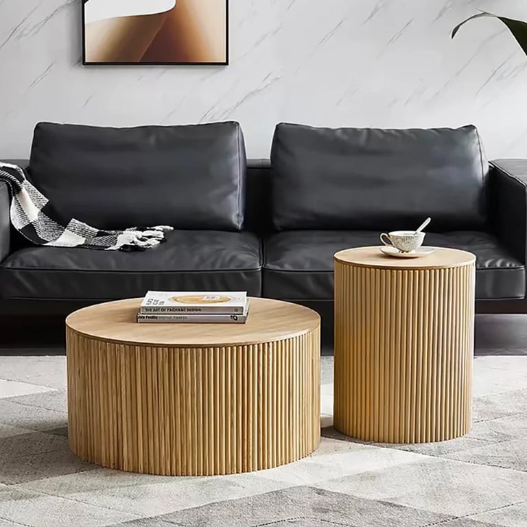 Picture of Ravilo Natural Wood Coffee Table Set