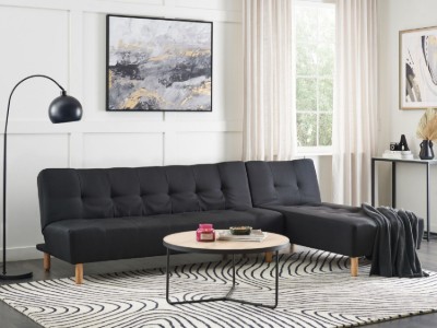 صورة كنبة ڤيلانو الركنية المتحولة – راحة وأناقة بلمسات الخشب الطبيعي