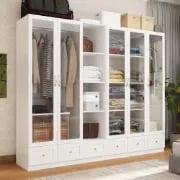 Picture of Glassy Multi-unit and multi-use wardrobe natural wood