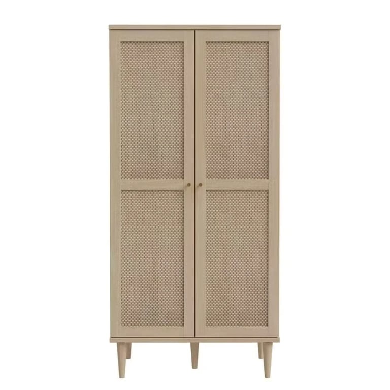 Picture of Roma Wardrobe Natural wood with Rattan