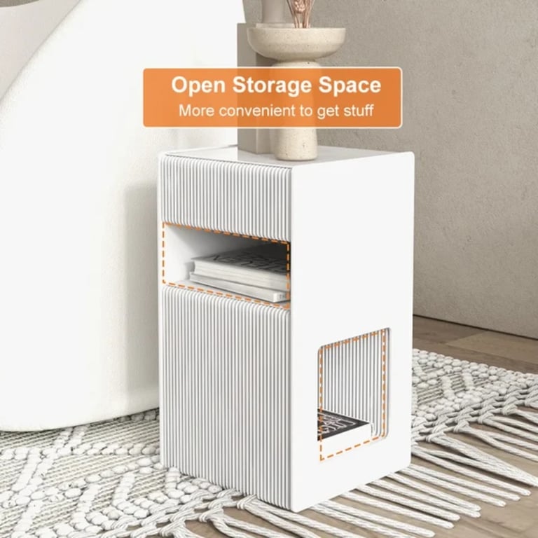 Picture of Glamor Natural wood Side table - Open storage