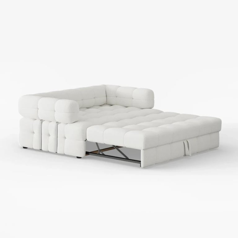 Rumi Convertible Sofa Bed – Modern Tufted Design