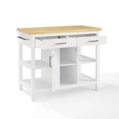 Flury Small Kitchen Island with storage
