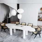 Picture of Amoeba Modern Dining Table - Natural wood