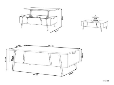 صورة لامودا- طاولة قهوة مع وحدة تخزين