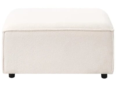 Luvo Ottoman – Square Plush Design with Natural Wood Frame