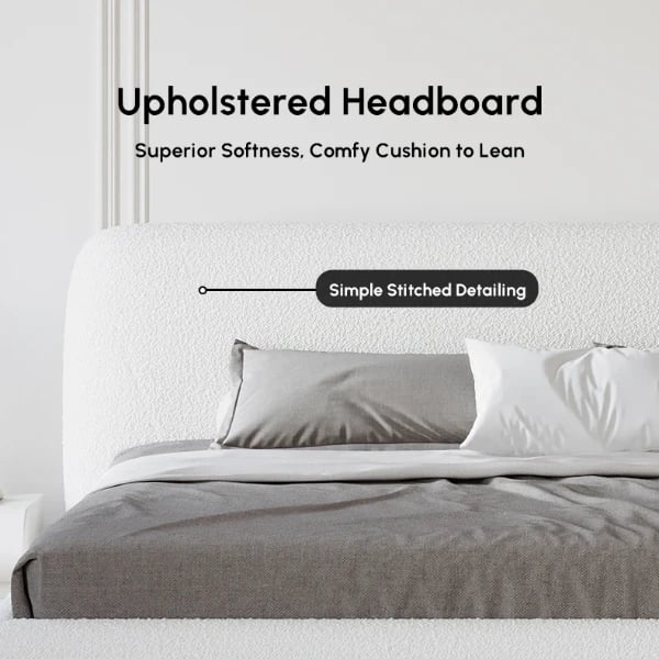 Creven Modern Bed - Natural wood
