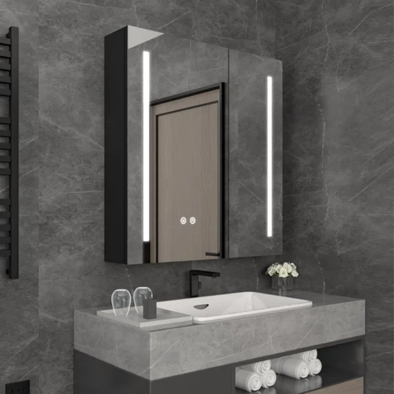 صورة مرآة مضيئة مع مساحة تخزين - إليزيه