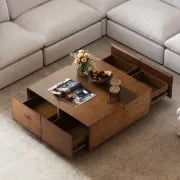 Picture of Bella Natural Wood Coffee Table - 4 drawers
