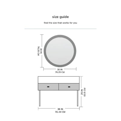 Amane Round Solid Wood Wall Mirror