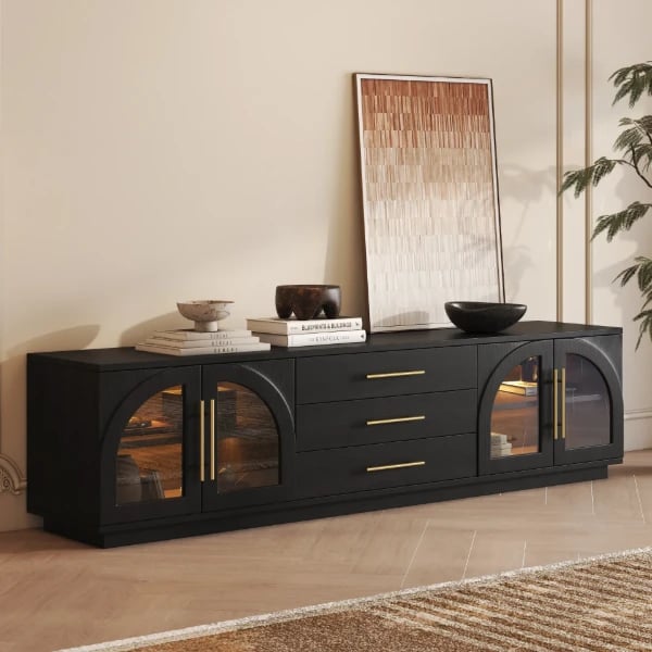 Noctira TV Sideboard – Natural Wood