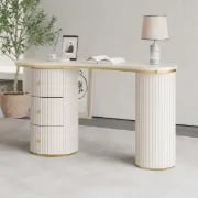 Picture of Hetachi – Natural Wood Office Desk with Double Pedestal