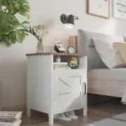 Picture of Wavey Natural wood Side table (set of 2 )