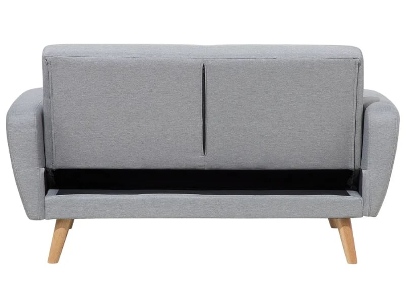 Éliane Convertible Sofa from natural wood legs  & Tufted Backrest.