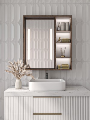 Picture of Cavea – Smart LED Bathroom Mirror Cabinet with Storage Shelves