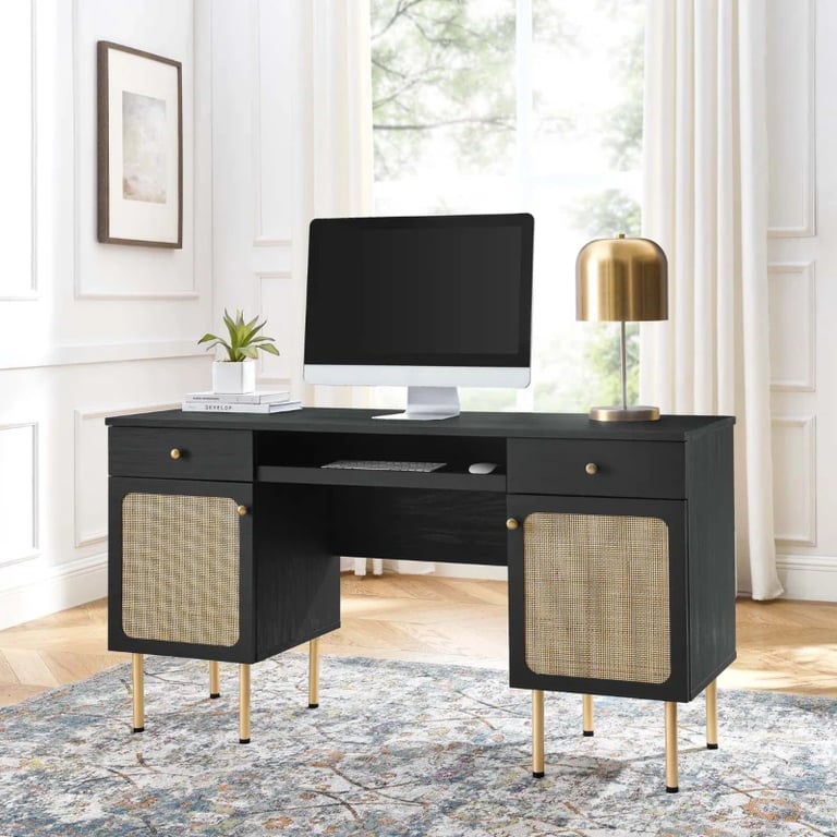Picture of Black Cane Desk