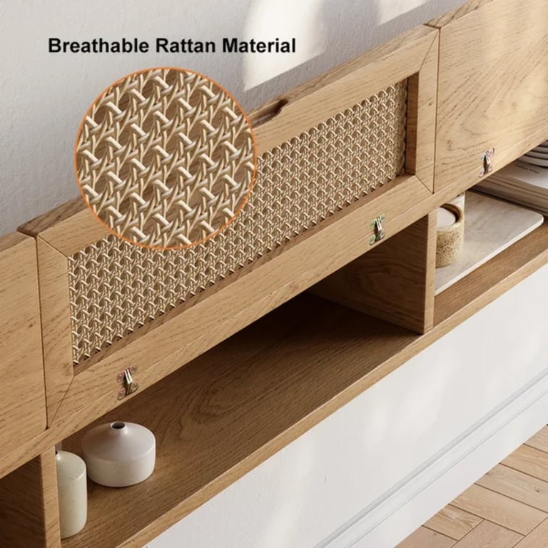 صورة اچاري حامل للتليفزيون رتان مع خشب