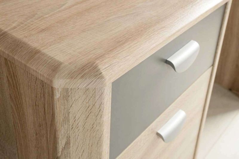 Picture of Cléon Modern Desk with 2 Drawers – Natural Wood