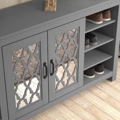 Gray Abbie-May 16 Pair Shoe Storage Cabinet