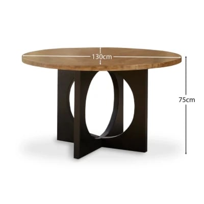 Picture of Maven Round Dining Table – Natural Wood