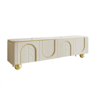 Picture of Aurella Arch TV Unit – Gold Trim &  Elegance
