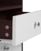 Picture of Arven – Modern Natural Wood Bedside Table with Open Shelf & 2 Drawers