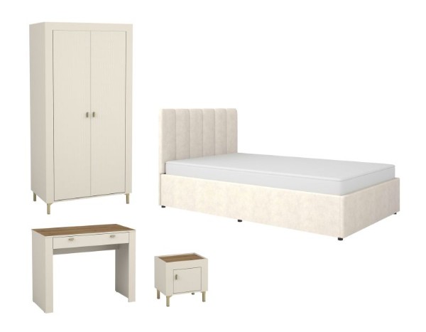 Picture of Liora Bedroom Set – Upholstered Headboard & Vanity