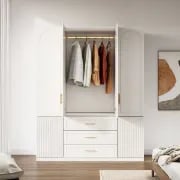 Picture of Lolly elegant wardrobe with shelves and drawers
