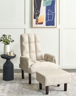 Picture of Mirelle Lounge Set – Foldable Armchair & Natural Wood Frame