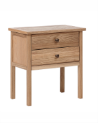 صورة ڤيكتور - طاولة جانبية خشب طبيعي بدرجين