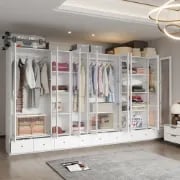 Picture of Glassy Multi-unit and multi-use wardrobe natural wood