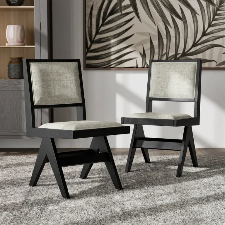 Livano Dining Set – Natural Wood Table with Metal Legs
