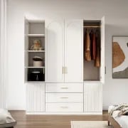 Picture of Lolly elegant wardrobe with shelves and drawers