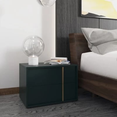 Picture of Kramzi Nightstand Natural wood - 2 drawers