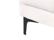 Nuvia Bouclé Ottoman – Modern Design with Natural Wood Frame and Metal Legs