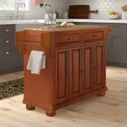 Talya Wide Rolling Kitchen Island