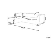 صورة ماتلان – كنبة ركنية على شكل حرف الـ  بقاعدة من الخشب الطبيعي