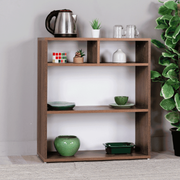 Picture of Amour Coffee Corner Shelf Natural wood – Open Storage Design in Natural Wood
