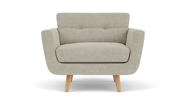 Picture of Vera Natural Wood Chair – Angular Legs & Soft Upholstery