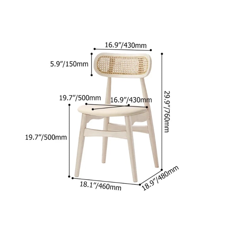 Picture of Elin Rattan Frame Chair – Boho Simplicity in Natural Wood