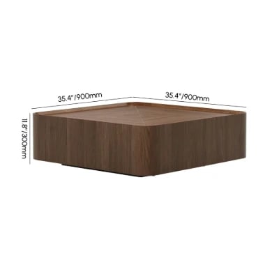 صورة طاولة القهوة المربعة لونادو – خشب طبيعي بلون بني أنيق