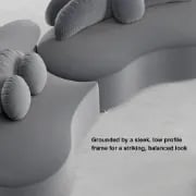 Picture of Rotana Curved Floor Sectional Sofa – Artistic 3-Piece Design