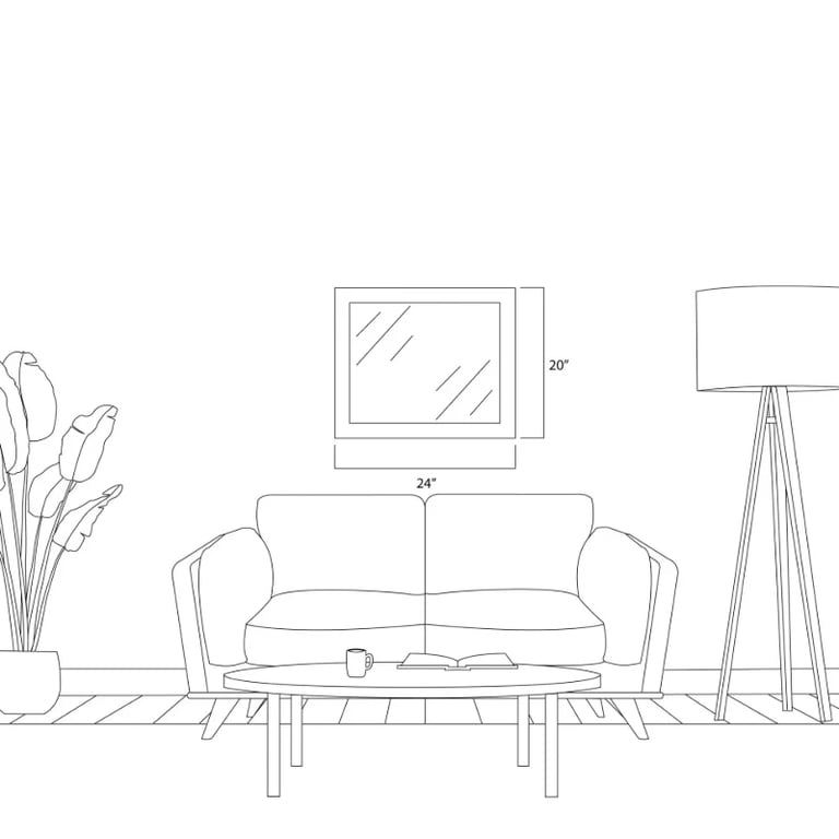 Meade Ebony Bronze, Brown Framed Wall Mirror, Rectangular Vanity Mirror