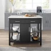Flury Small Kitchen Island with storage